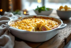 Explosion de fondant et parfum d’hiver : ces rouleaux poireaux-jambon gratinés au fromage promettent un dîner familial irrésistiblement crémeux