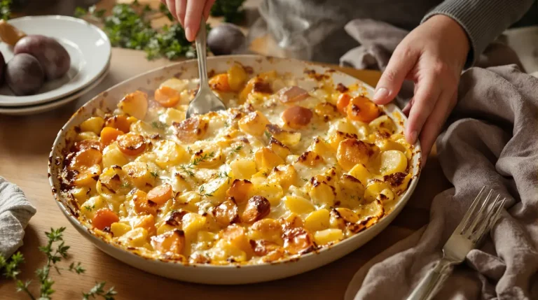 Gratin de pommes de terre, poireaux et carottes : fondant, bien doré et vraiment ultra facile à préparer Gratin de pommes de terre, poireaux et carottes : fondant, bien doré et vraiment ultra facile à préparer