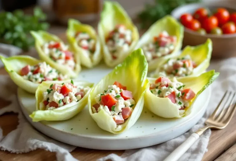 Petites barquettes d’endive au jambon pour un apéritif ultra rapide et express