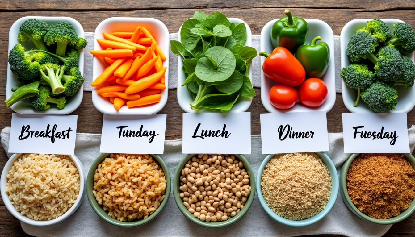 découvrez un menu diabétique équilibré et varié pour une semaine complète, conçu pour gérer votre glycémie tout en savourant des repas délicieux et sains.