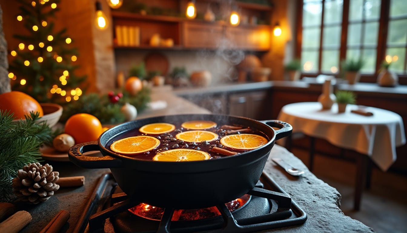 découvrez la recette traditionnelle du vin chaud de grand-mère pour réchauffer vos soirées d'hiver avec ce classique savoureux et facile à préparer.
